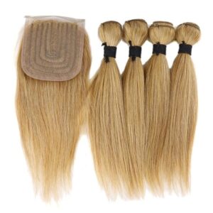 Bundles w/Closure, Raw Human Virgin Bone Straight.